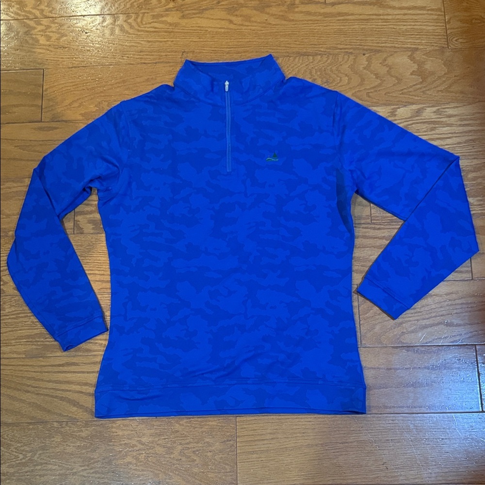 Peter Miller. Sz L Vibrant Blue Golf Quarter-Zip Sweatshirt